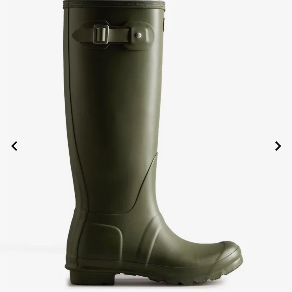 New! Hunter Original Tall Rubber Waterproof Rain Boots Dark Olive Green